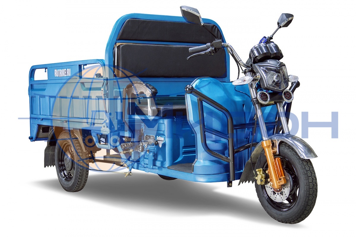 Трицикл грузовой электрический RUTRIKE Гибрид 1500 60V1000W (синий-1967)