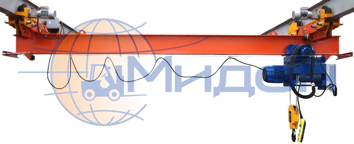 Кран мостовой подвесной электрический Россия 5 т, L= 13,8 м, пролёт= 12 м