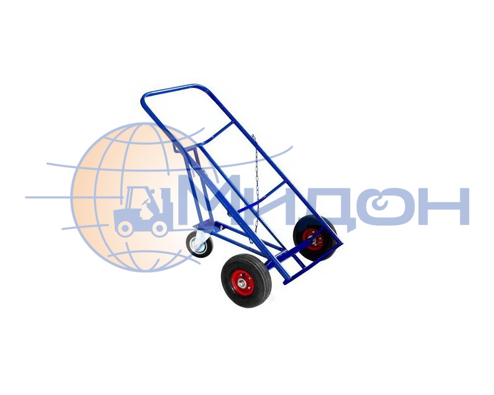 Тележка двухколёсная КБ 2 (220кг) для металлических и пластиковых бочек (колёса: ф160литые и ф250 надувные, Китай)