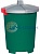 Бак мусорный с крышкой (45л). Цвет зеленый МБ-45-4 430 х 340 х 470