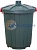 Бак мусорный с крышкой (105л). Цвет темно-зеленый МБ-105 555 х 420 х 670