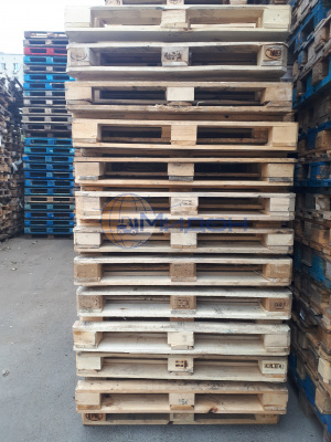 Поддон (паллет) деревянный б/у 1200*800 Евростандарт без клейма г/п 2500 кг сорт 1