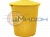 Бак мусорный с крышкой (80л). Цвет желтый МБ-80 530 х 375 х 560